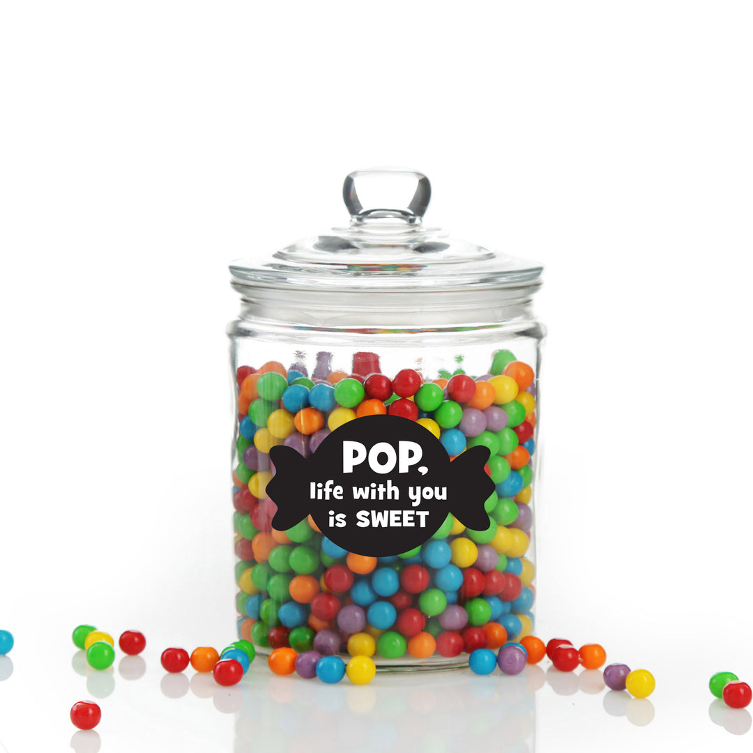 Personalised Life is Sweet Lolly Jar