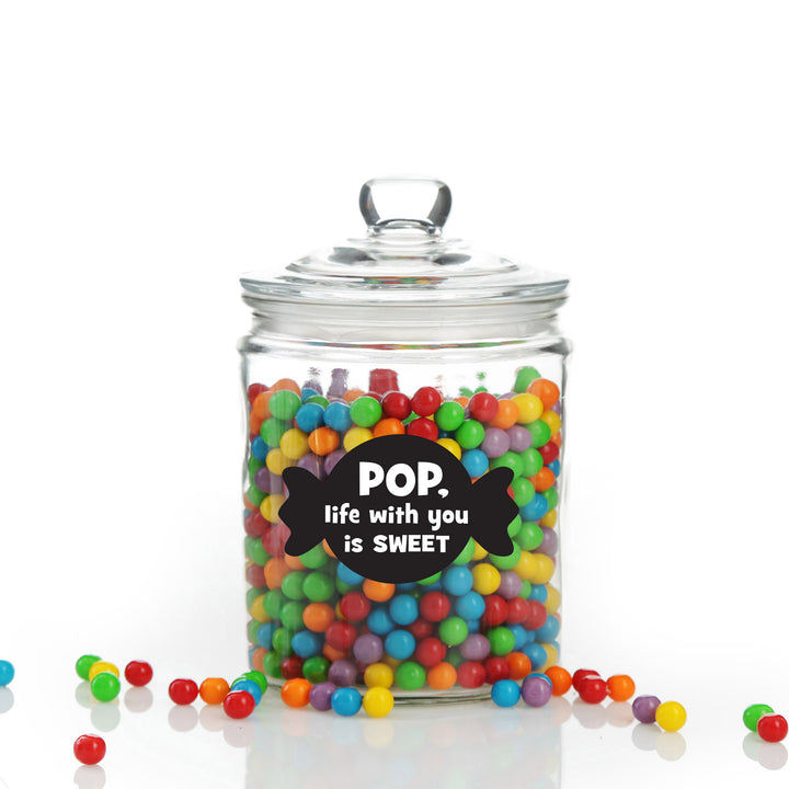 Personalised Life is Sweet Lolly Jar