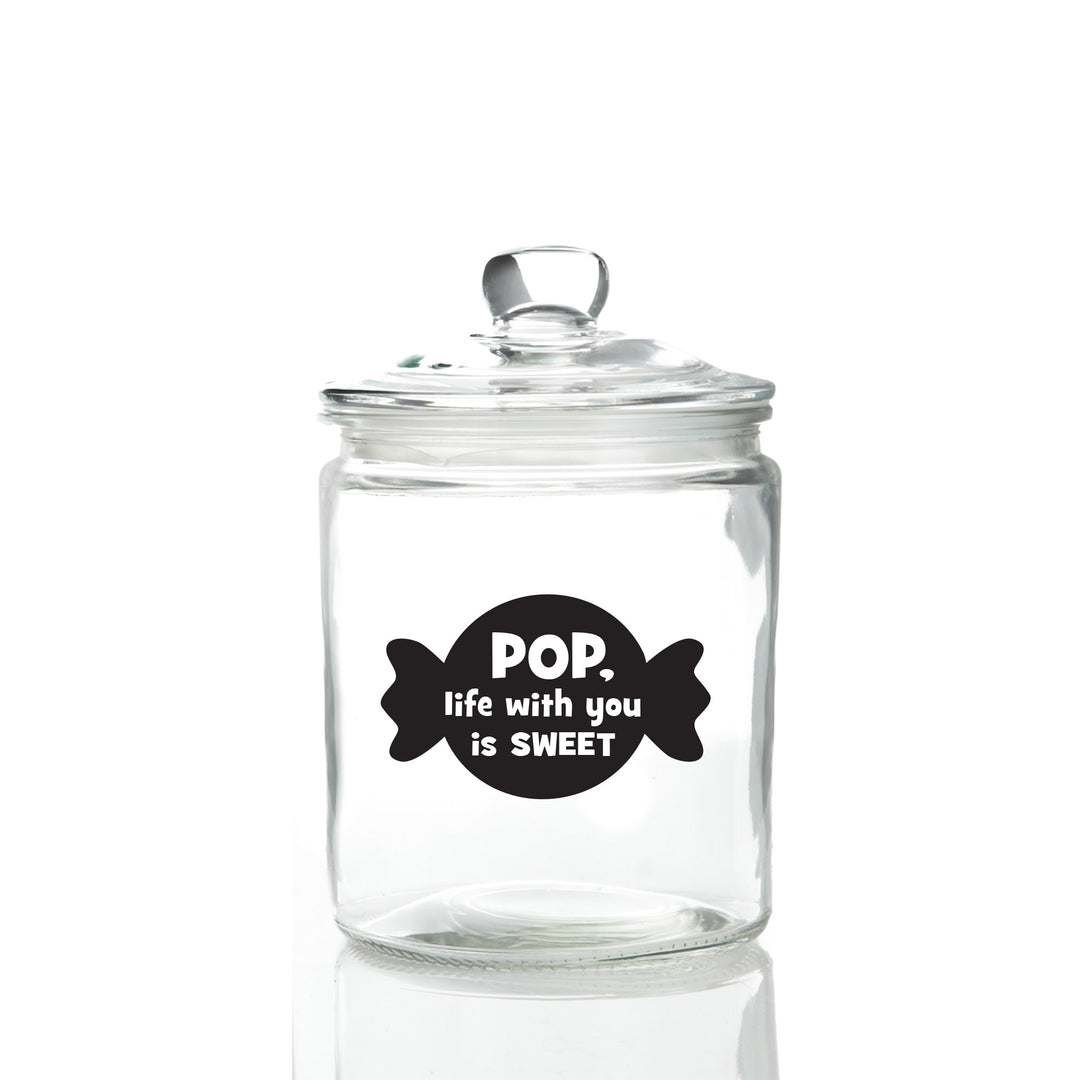 Personalised Life is Sweet Lolly Jar