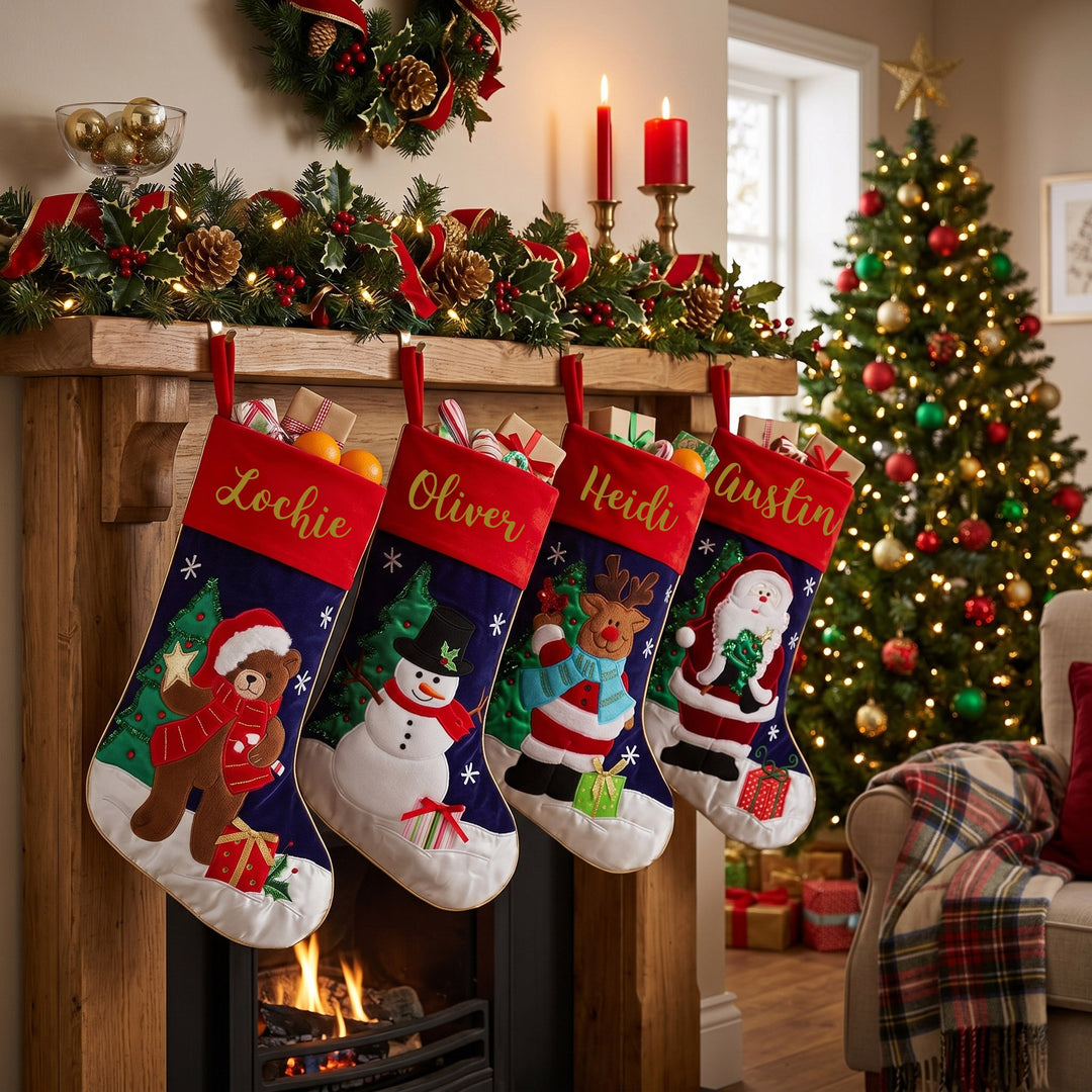 Personalised Reindeer Christmas Stocking