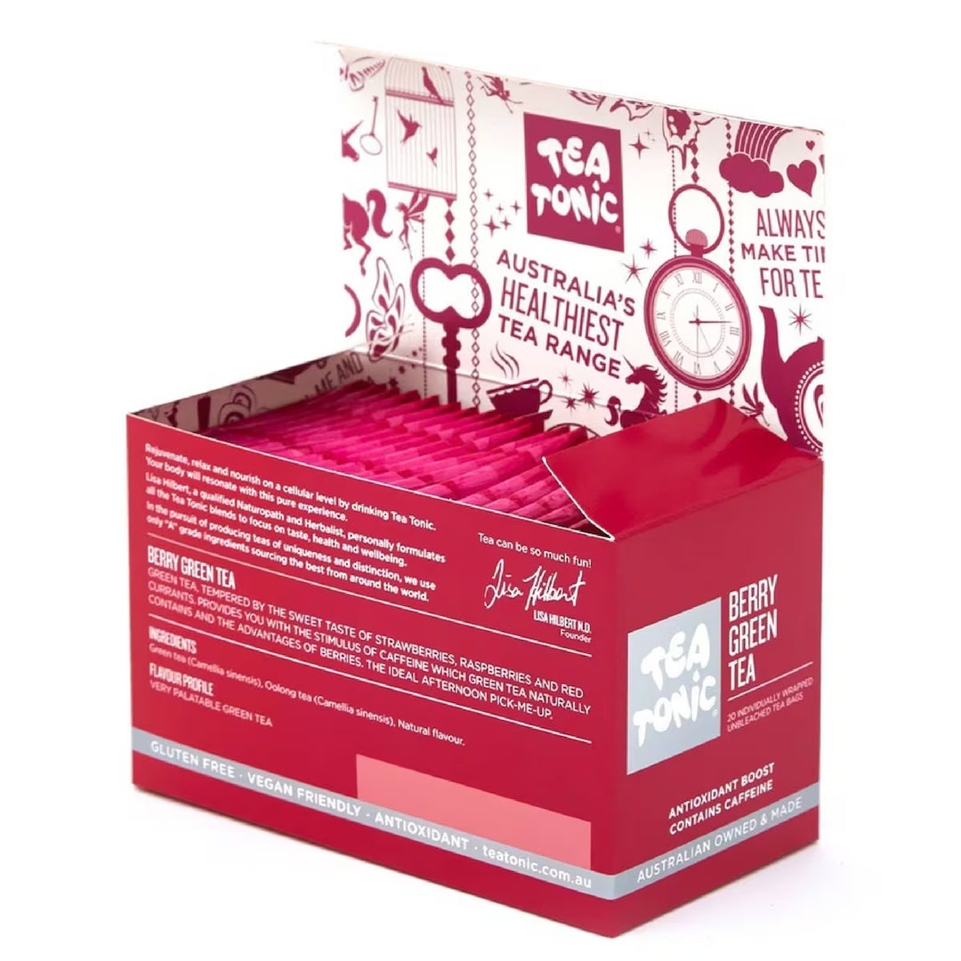 Tea Tonic Berrry Green Tea - 20 Teabags Box (Organic)