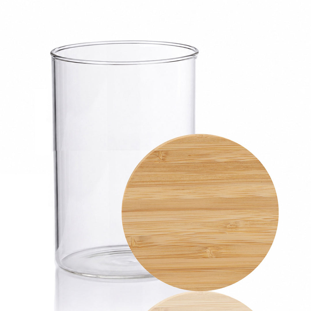Large Treat Jar with Wooden Lid