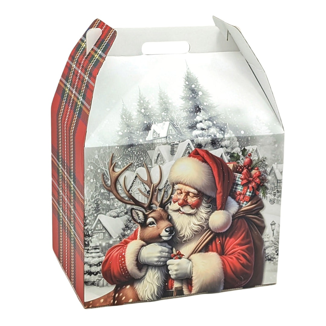 Santa White Christmas Foldable Extra Large Gift Box 43cm(h)
