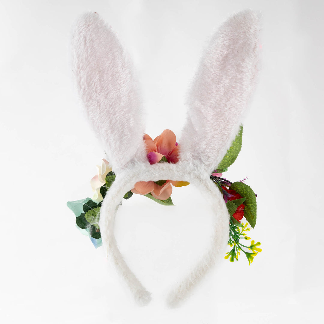 Handmade White and Pink Floral Easter Headband
