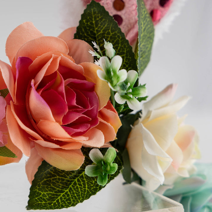 Handmade White and Pink Floral Easter Headband