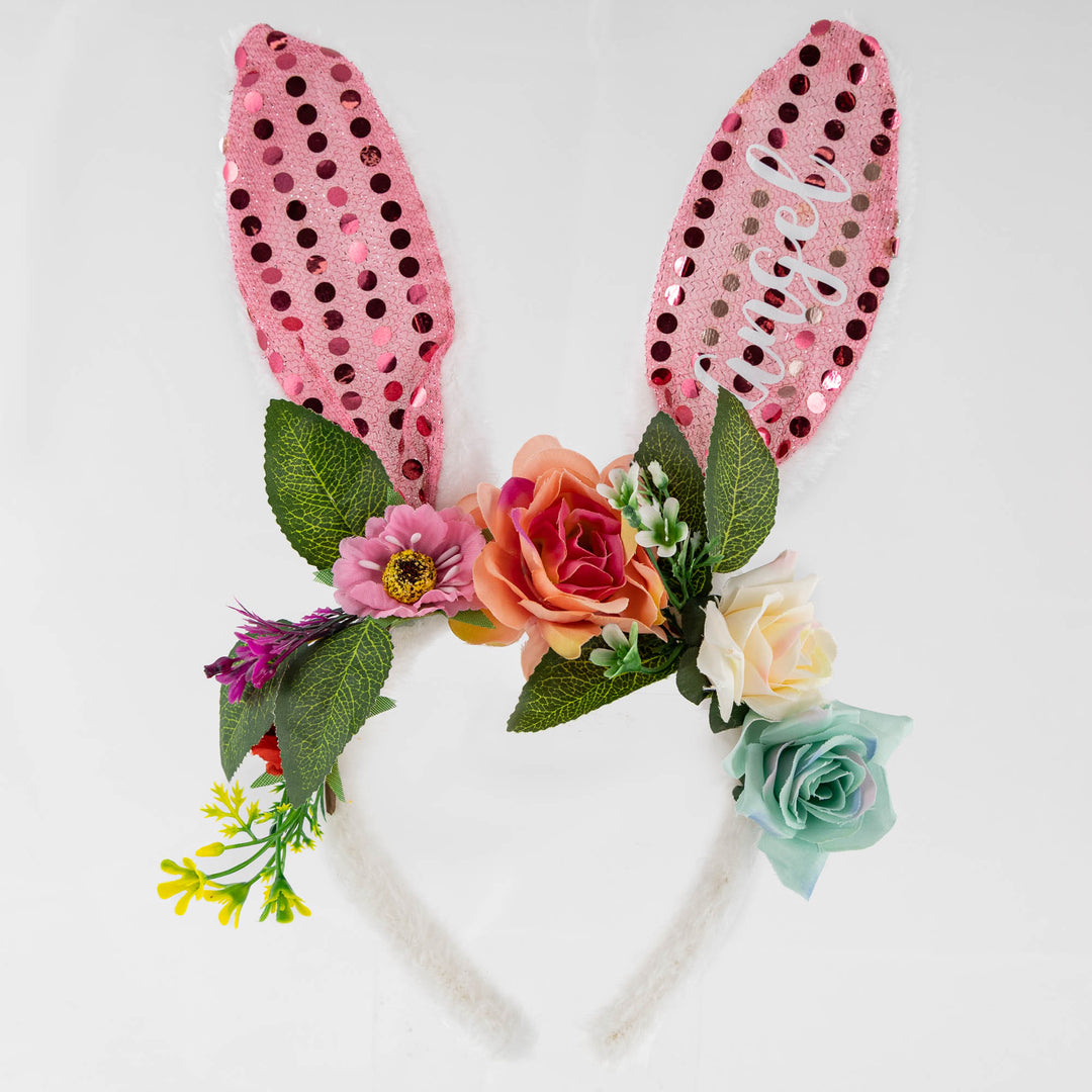 Handmade White and Pink Floral Easter Headband