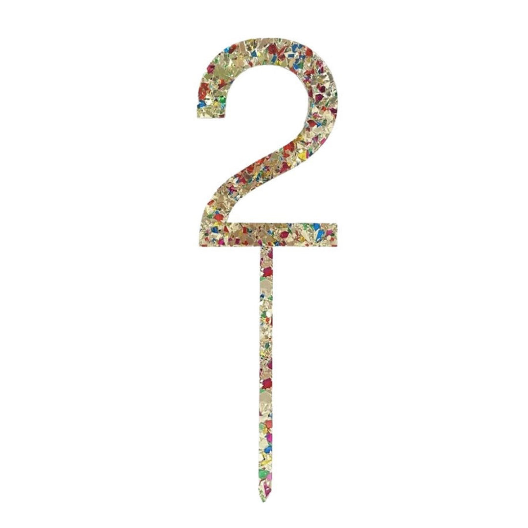 Acrylic Number 2 Cake Topper