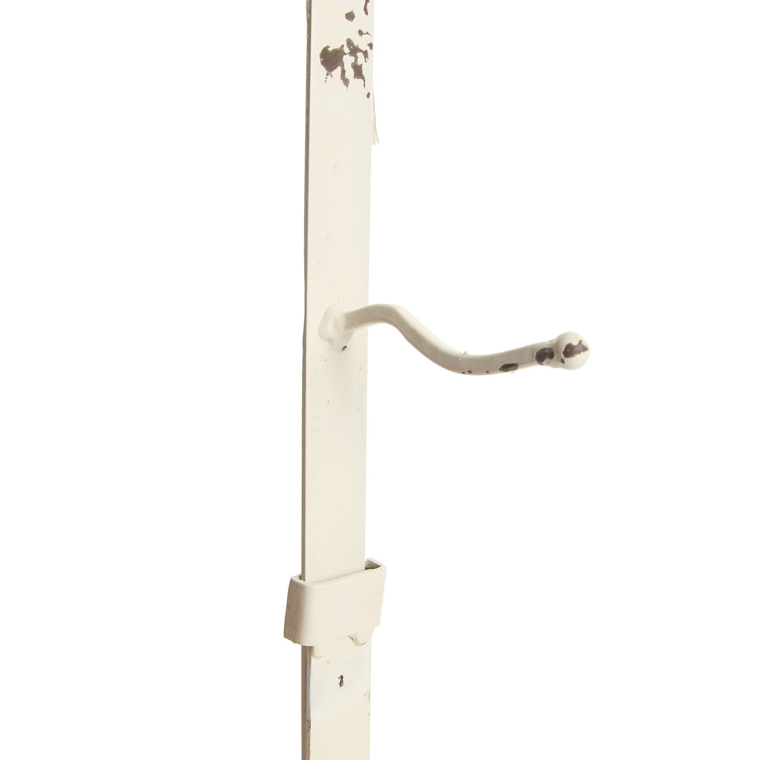 Adjustable White Wreath Hanger with Candle Holder