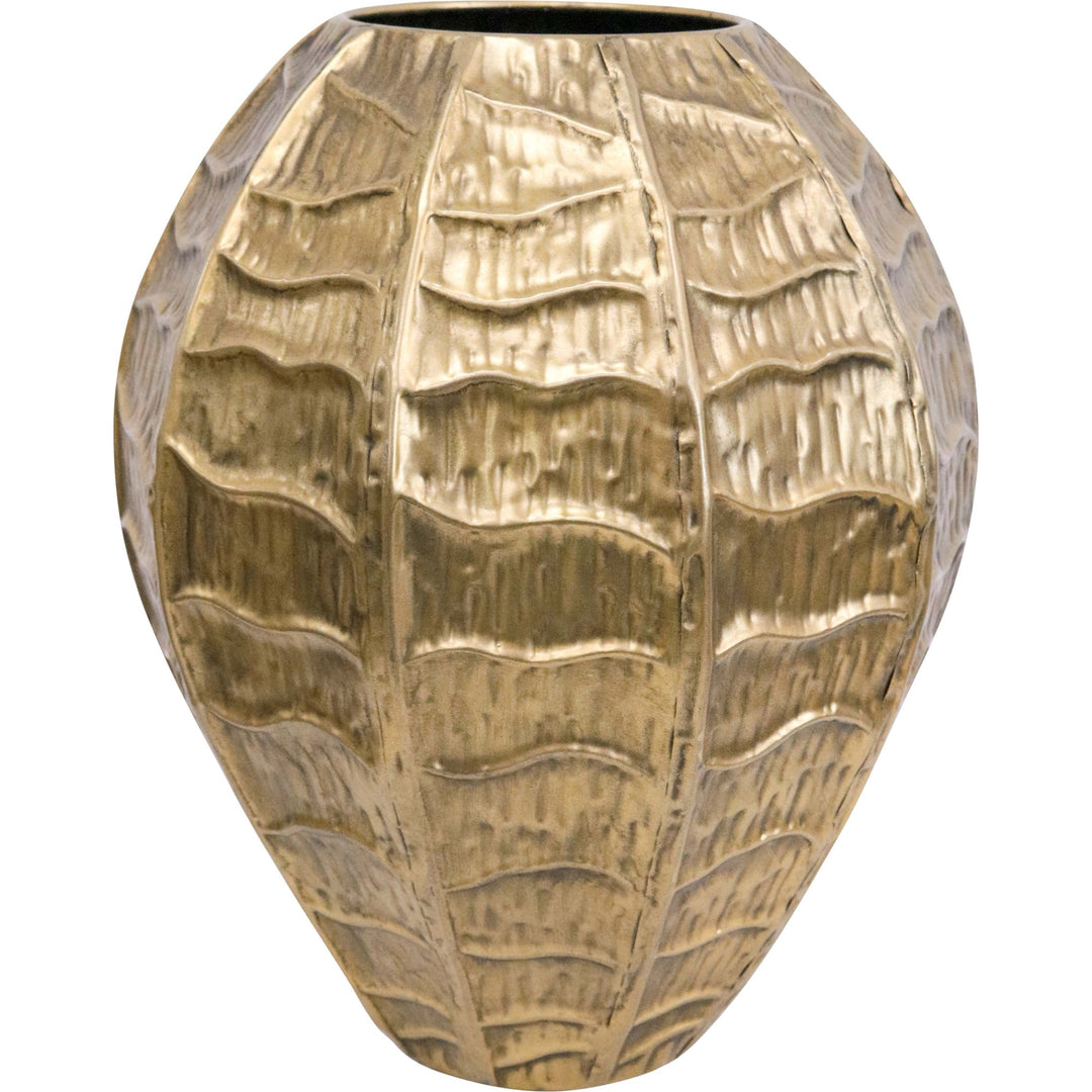 Alegra Hammered Gold Vase