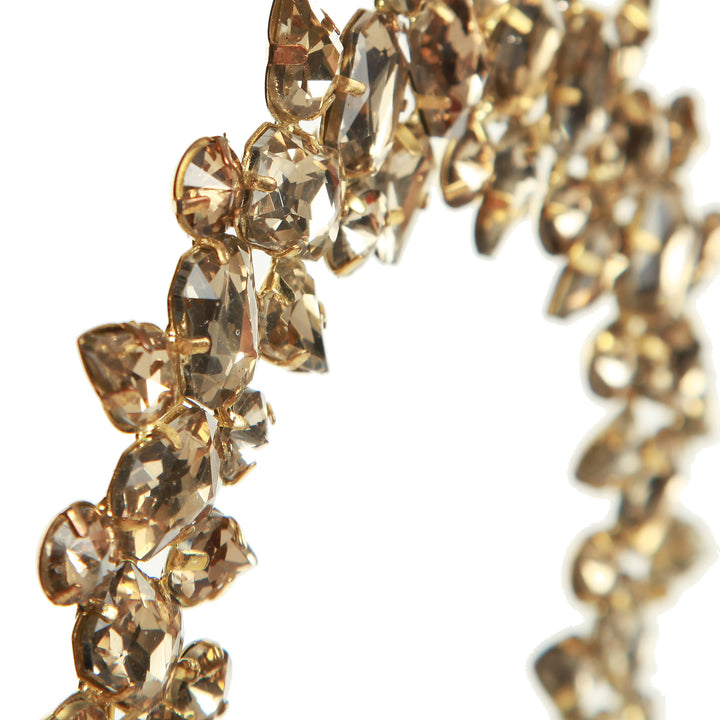 Amber Crystal Wreath Tree Decoration