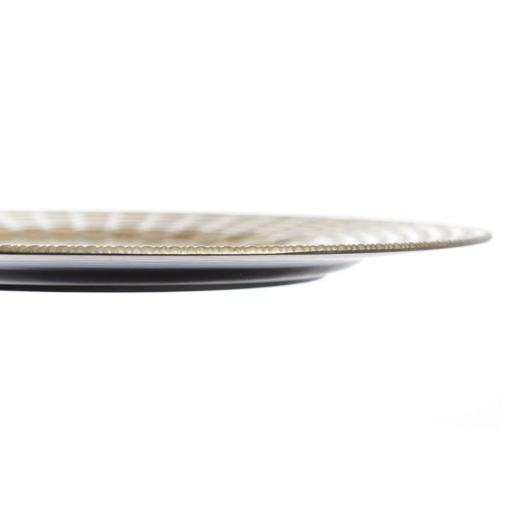 Antique Champagne Wicker Pattern Charger Plate