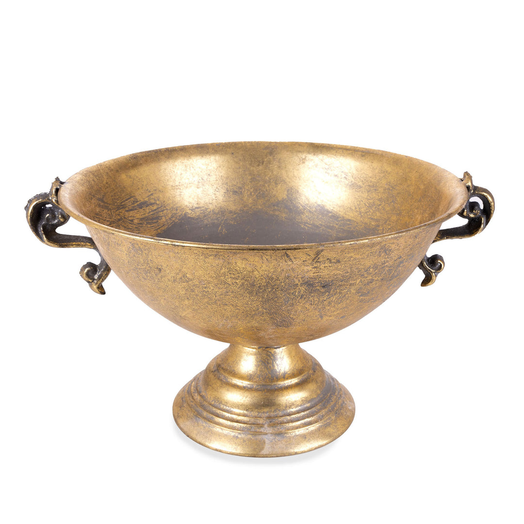 Antique Gold Bowl Vase Table Centrepiece
