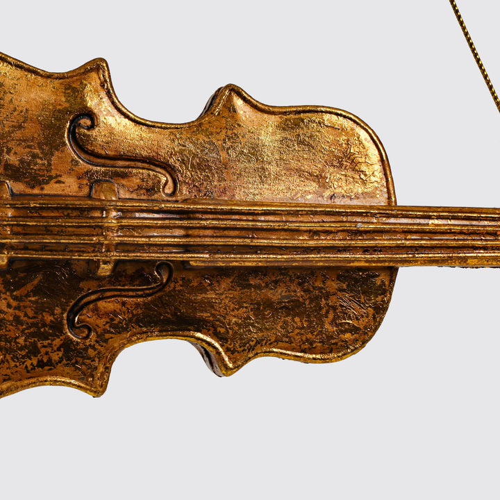 Antique Gold Hanging Violin Ornament 25cm(l)
