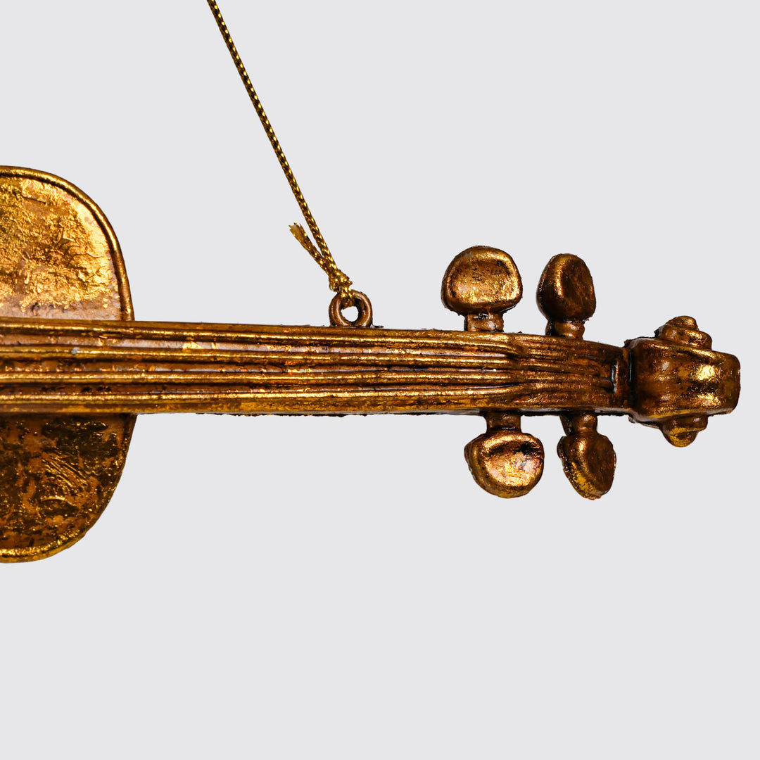 Antique Gold Hanging Violin Ornament 25cm(l)