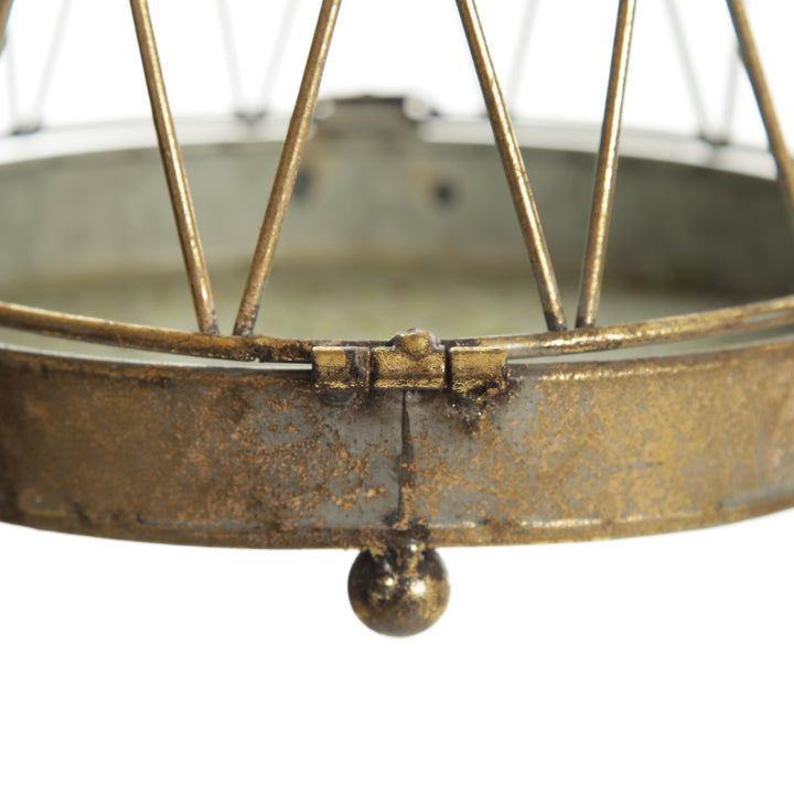 Antique Gold Metal Decorative Birdcage