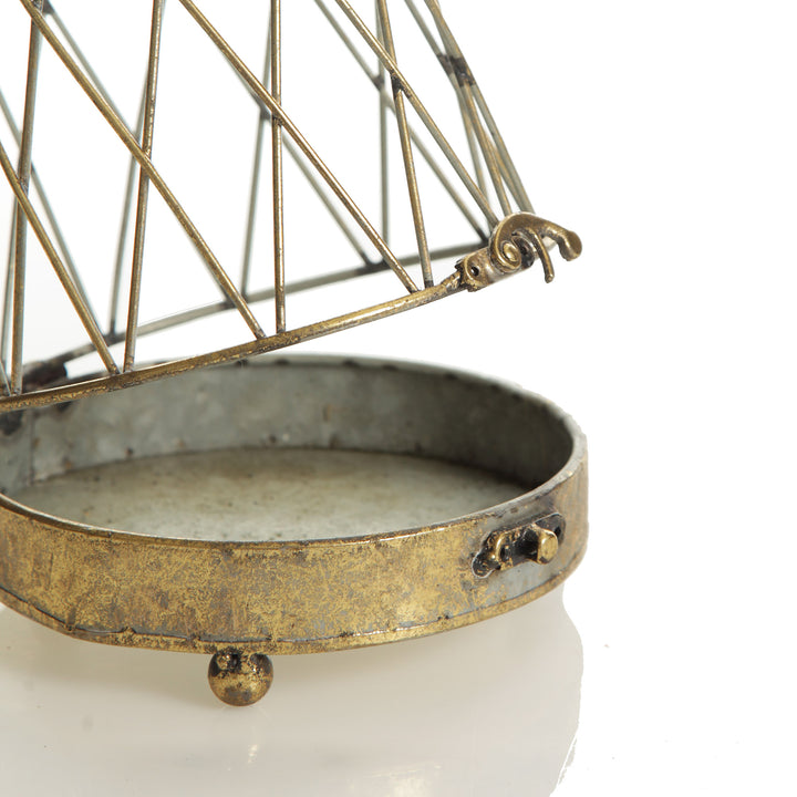 Antique Gold Metal Decorative Birdcage