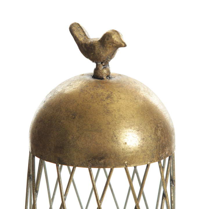 Antique Gold Metal Decorative Birdcage