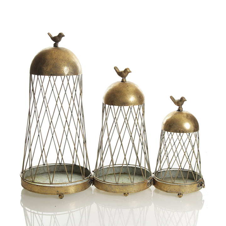 Antique Gold Metal Decorative Birdcage