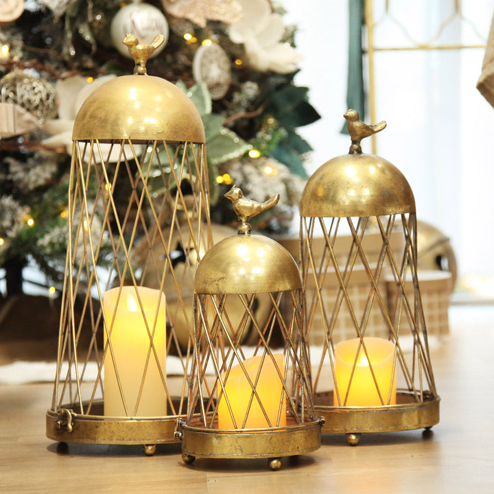 Antique Gold Metal Decorative Birdcage
