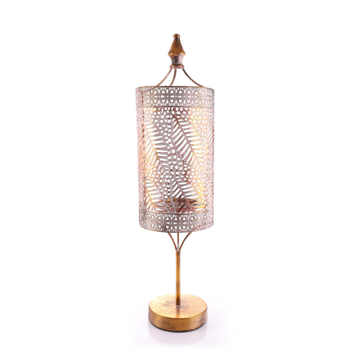 Antique Gold Metal Filigree Candle Holder