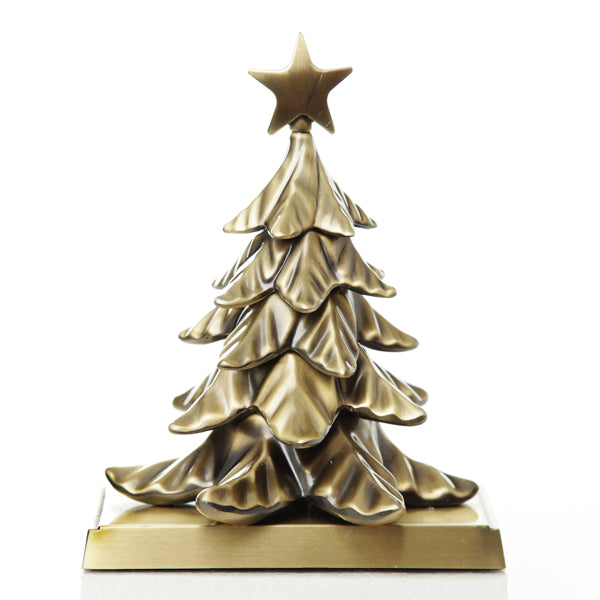 Antique Gold 3D Tree Stocking Hanger Back