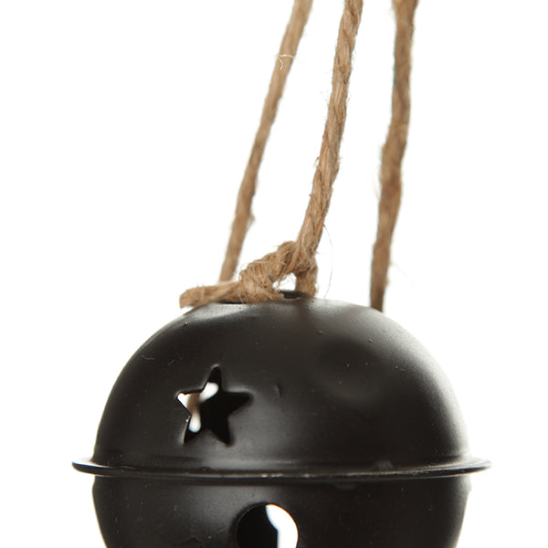 Antique Matt Black Bell Trio - Detail
