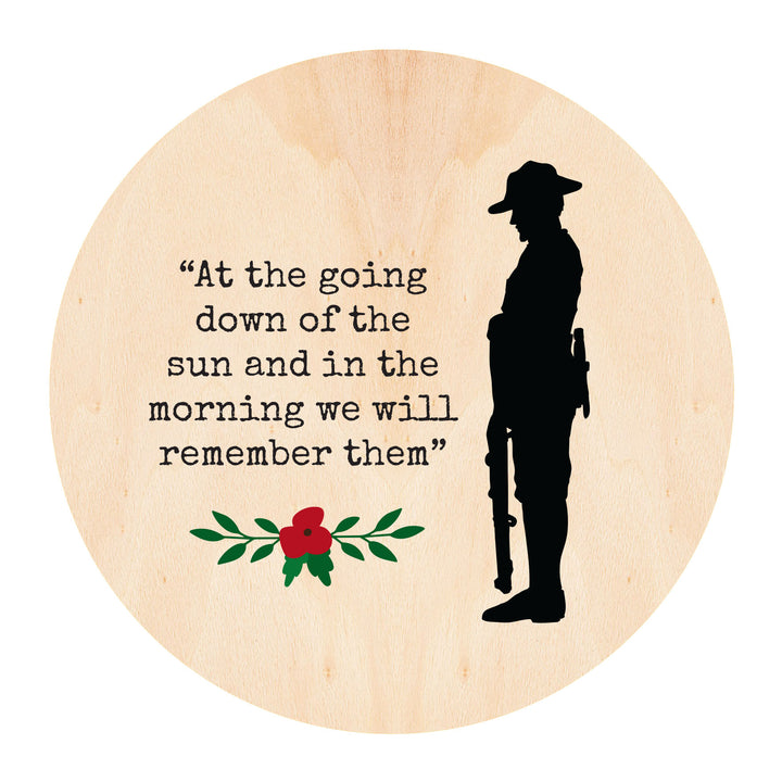 ANZAC Day Tribute Wreath Plaque - We Will Remember Them
