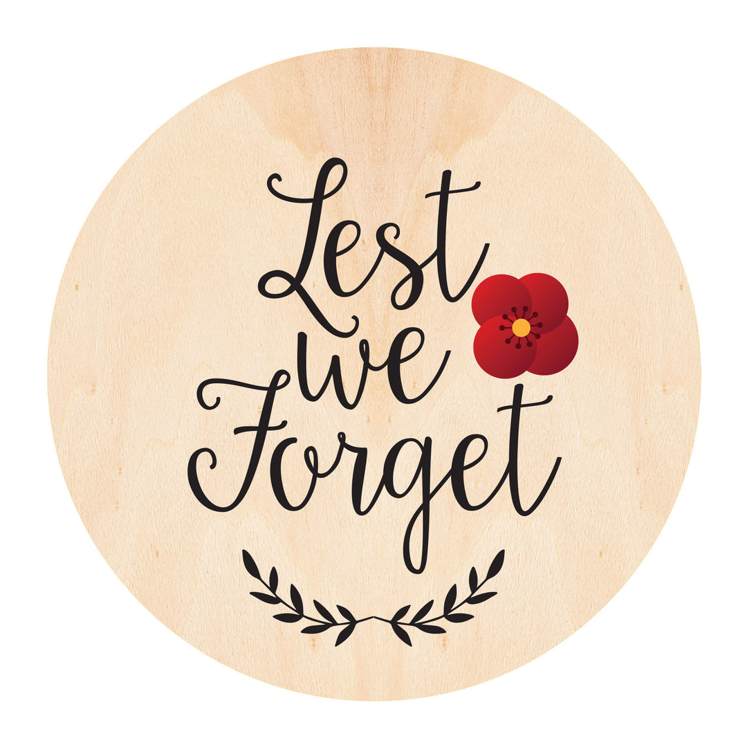 ANZAC Day Tribute Wreath Plaque - Lest We Forget