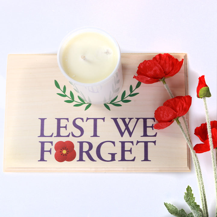 Anzac Lest We Forget Printed Candle Tray