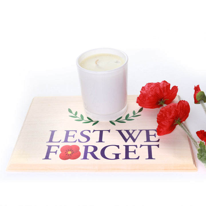 Anzac Lest We Forget Printed Candle Tray