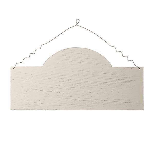 Blank Arched Wooden Craft Plaque with Wire Hanger