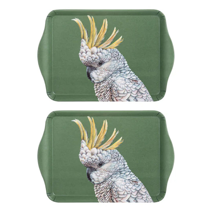 Ashdene Modern Birds Cockatoo 2pk Scatter Trays