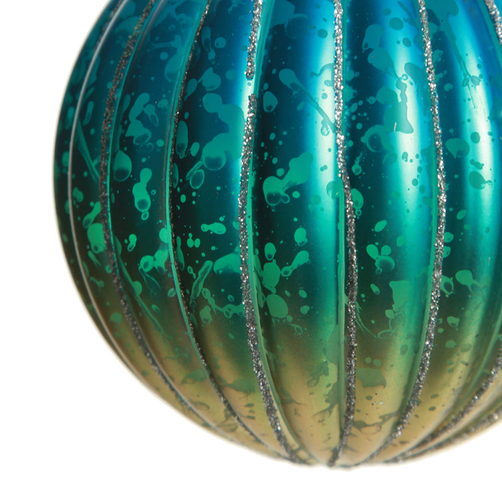 Assorted Ombre Pastel Ribbed Shatterproof Christmas Baubles - Set of 4
