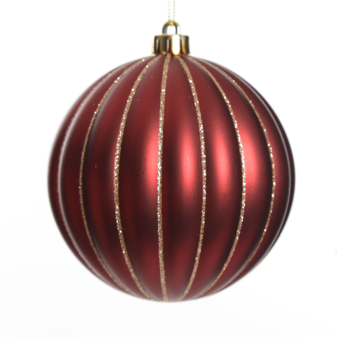 Assorted Decorative Red and Blue Shatterproof Christmas Baubles - Set of 4