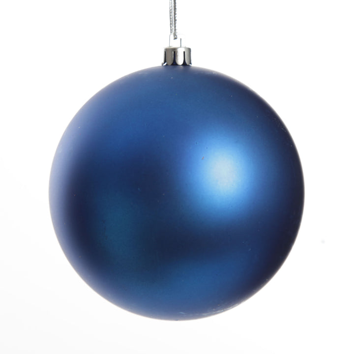 Assorted Decorative Red and Blue Shatterproof Christmas Baubles - Set of 4