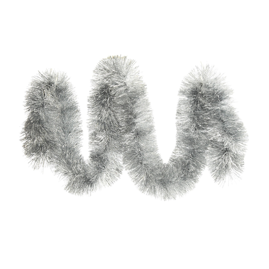 Silver Metallic Thick Christmas Tinsel Garland