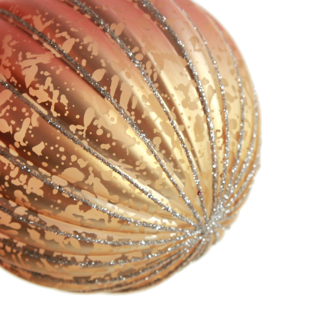 Assorted Ombre Pastel Ribbed Shatterproof Christmas Baubles - Set of 4