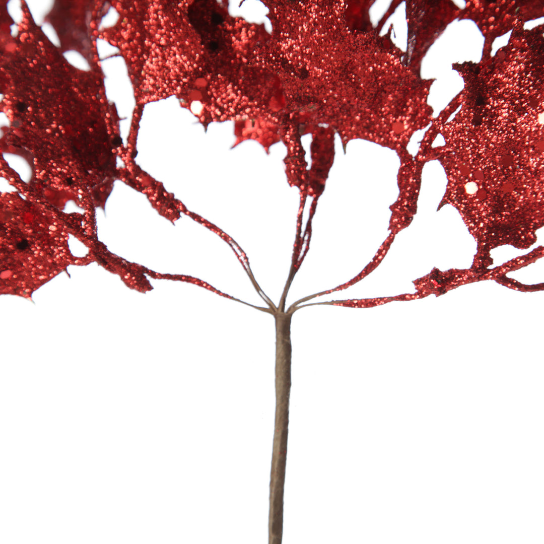 Assorted Red Glitter Christmas Pick Trio