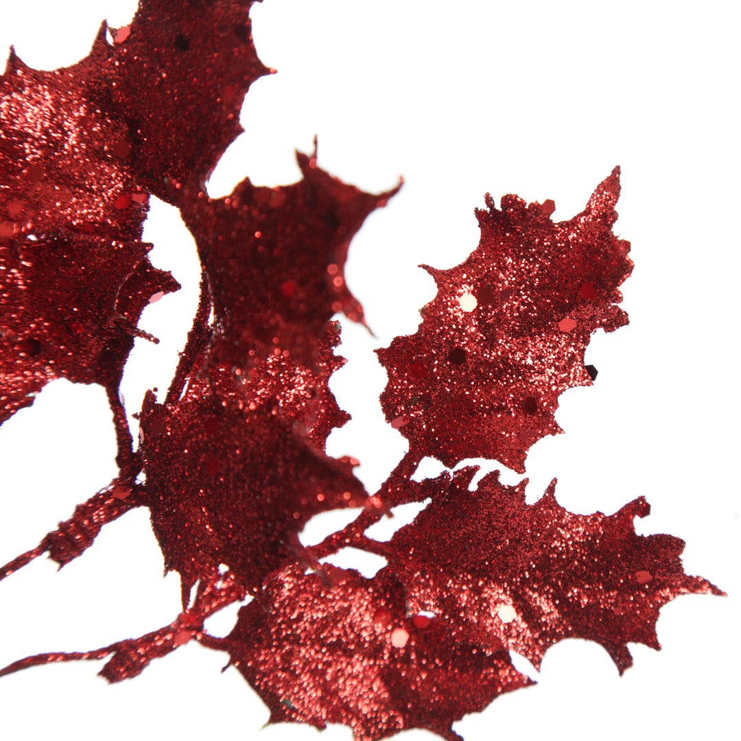 Assorted Red Glitter Christmas Pick Trio