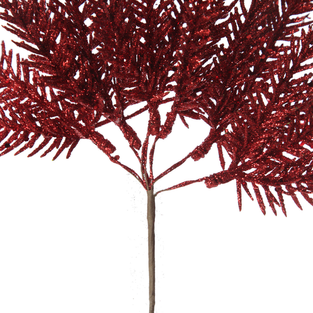 Assorted Red Glitter Christmas Pick Trio