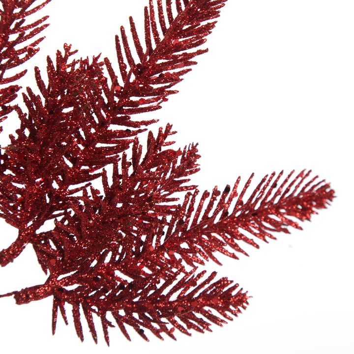 Assorted Red Glitter Christmas Pick Trio