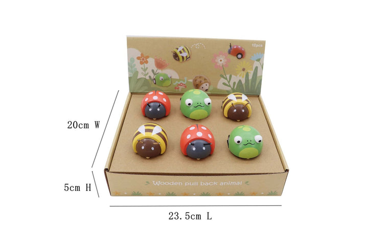 Assorted Wooden Pull Back Animal