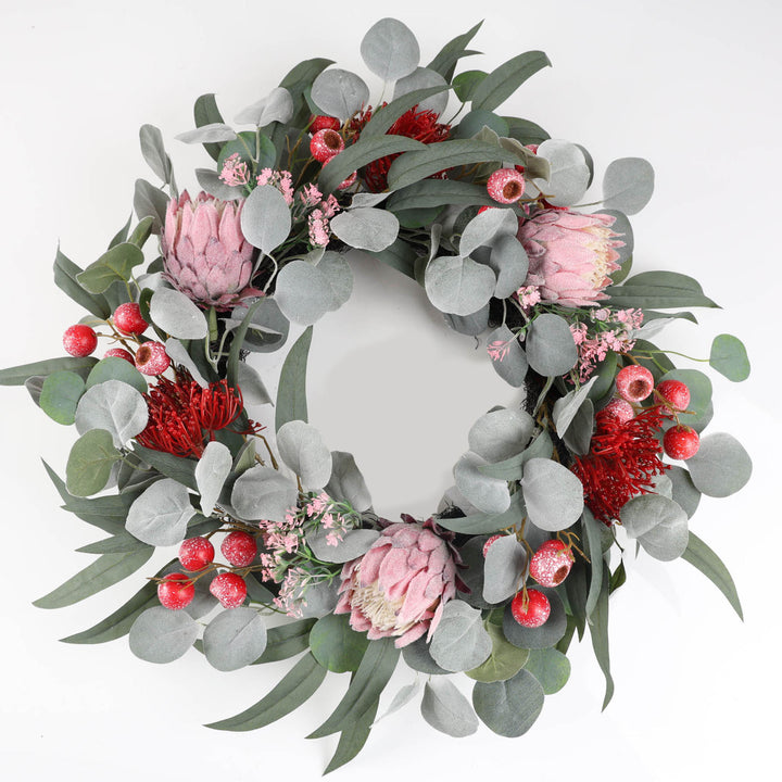 Australian Protea Christmas Wreath - 60cm