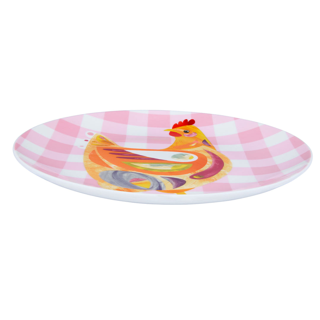 Maxwell and Williams - Pete Cromer Barn Friends - Pink Chook Plate 20cm