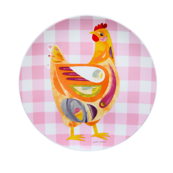 Maxwell and Williams - Pete Cromer Barn Friends - Pink Chook Plate 20cm