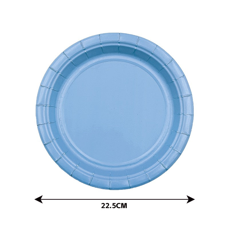 Baby Blue Paper Plate - Pack of 12