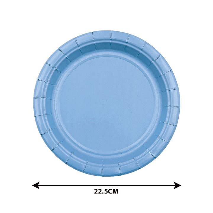 Baby Blue Paper Plate - Pack of 12