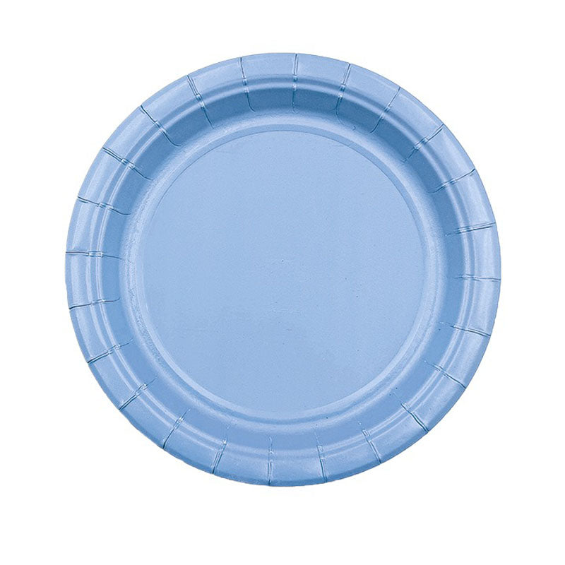 Baby Blue Paper Plate - Pack of 12