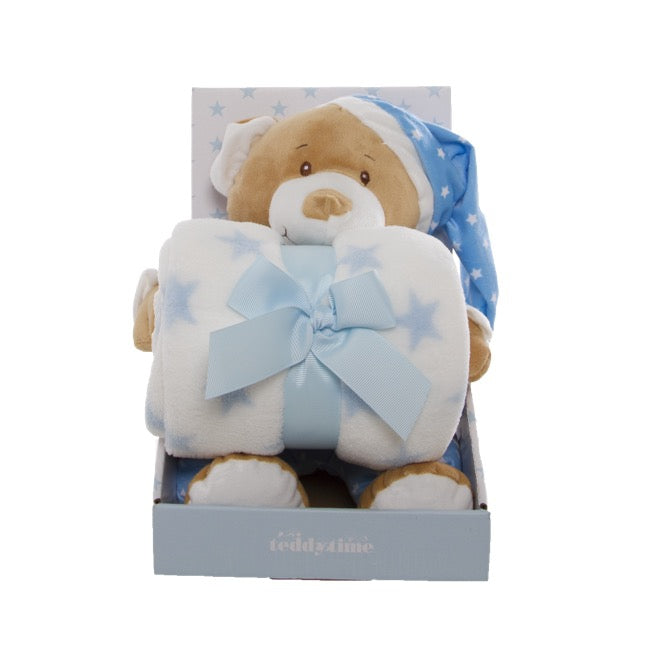 Baby Blue Starbright Teddy and Bauble Gift Pack