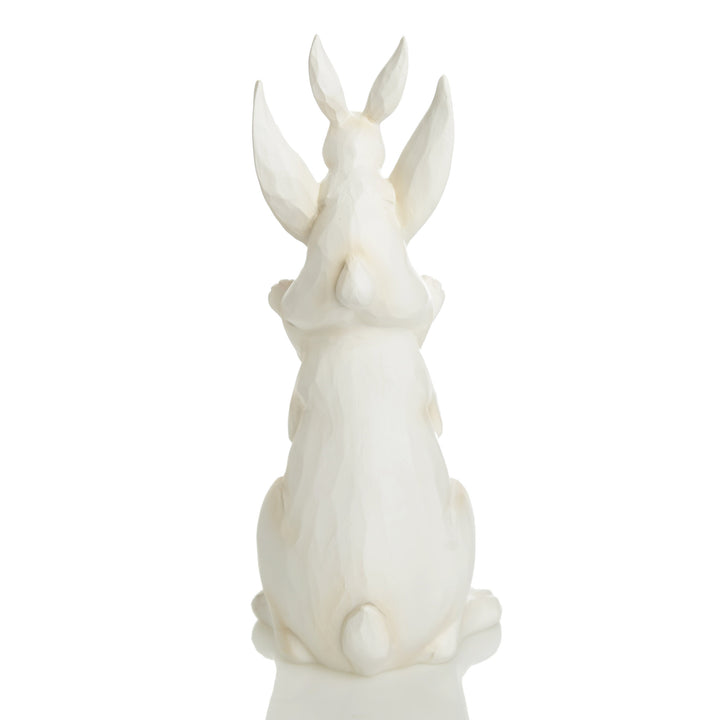 Baby Bunny Riding on Pappa Bunny Shoulders Ornament